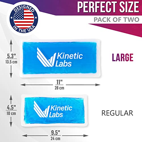 Reusable Gel Ice Packs for Injuries by Labs (2 Pack) Hot Cold