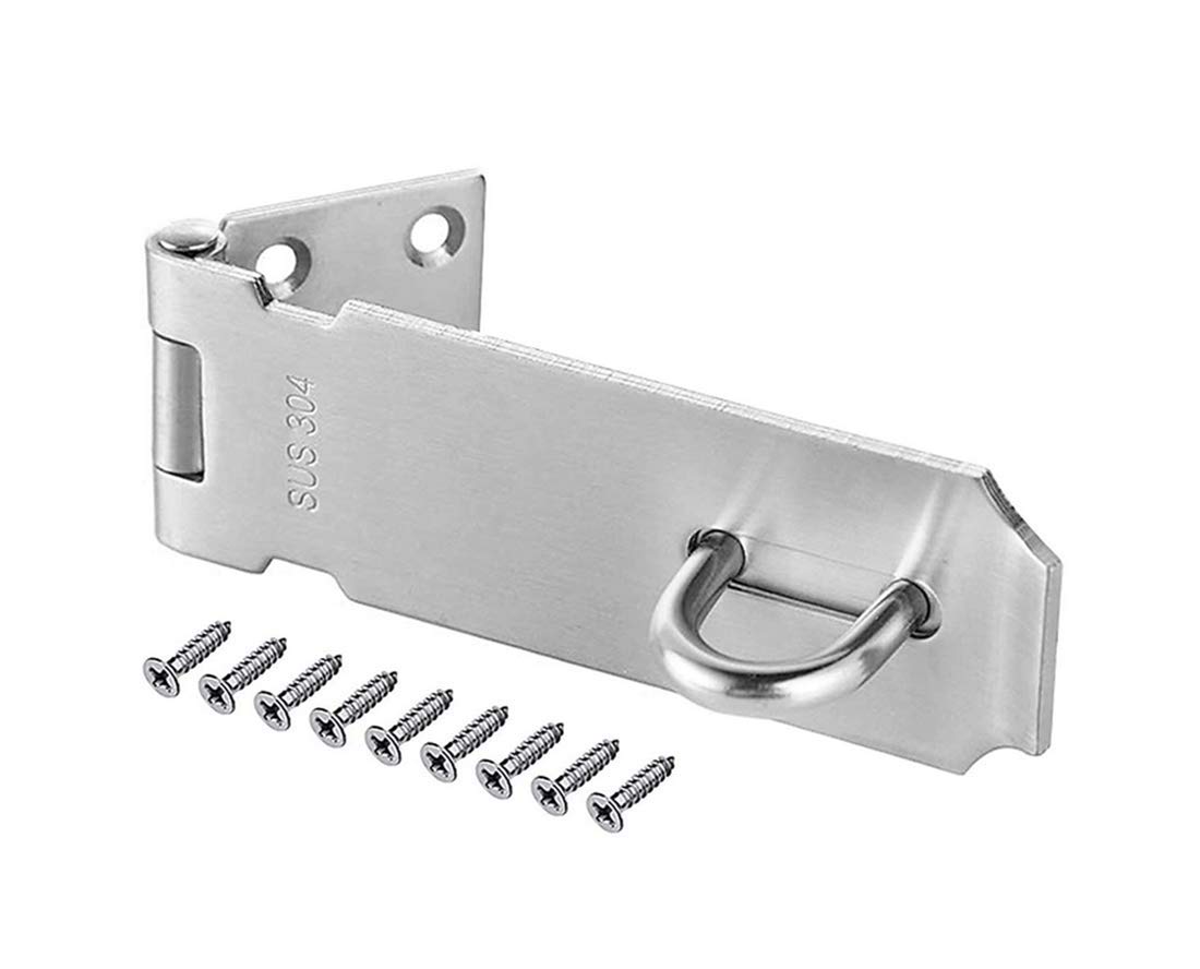 Repuhand Padlock Hasp Stainless Door Clasp with Screws for Drawer, Gates, Sheds, Storage Containers, Garage Doors,Cupboard More