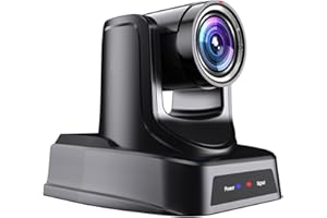 SMTAV NDI PTZ Camera,20x + 16x Zoom,Live Streaming Camera with HDMI,3G-SDI and IP Outputs,NDI HX 4.6,for Church,Conference,Teaching,Esports and More (20X, Space Gray)