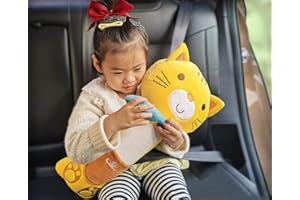 HKSICHENGKEJI Kids Seat Belt Pillow Cartoon Car Travel Pillow Neck Support Car Pillow Seat Belt Shoulder Cover Pillow Headrest Shoulder Pillow Soft Auto Seat Belt Cushion Back Cushion Car Trim