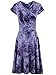Adreamly Women's Crossover V Neck Cap Sleeve Fit and Flared Wrap Dress