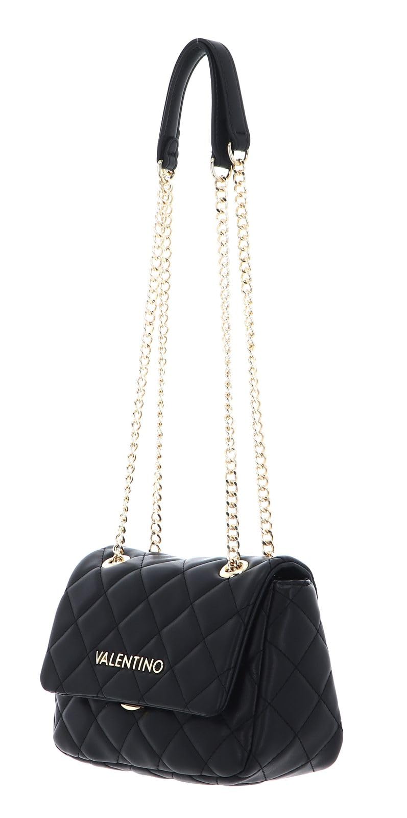 Valentino Shoulder Bag in Quilted Look, Nero, Urethane, One Size