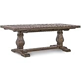 Kosas Home Quincy Reclaimed Pine Wood Extension Dining Table in Weathered Brown