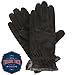 isotoner Women's Genuine Suede Cold Weather Gloves with Warm, Soft Lining