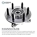 ECCPP Replacement for Pair New Brand Wheel hub and Bearing Assembly fits 2004-2008 Ford F-150/F-150 Heritage Lincoln Mark LT 4x4 6 Lugs W/ABS 515079X2