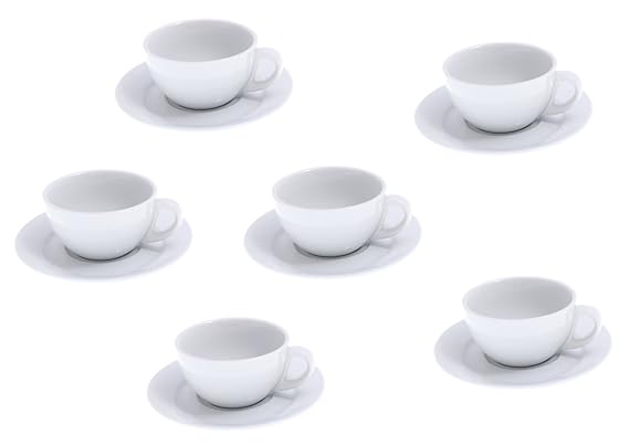 Cappuccinotasse Italia mit Untertasse 6er Pack