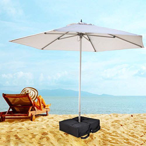 MaidMAX Umbrella Base Weight Bags, Detachable Umbrella Sand Bag, Fits Patio Beach Offset Cantilever & Standard Outdoor Umbrellas/Flagpoles, Square