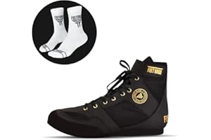 FISTRAGE FR FISTRAGE Boxing Shoes Leather Kick Fighting Training Mesh Unisex Pro Men's and Youth Genuine Light Weight Boot | Shoe for Adults