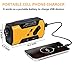 IntiPal 2000mAh Emergency Solar Hand Crank Radio with AM/FM/NOAA Weather Channel, 1W LED Bright Zoom Flashlight, 4 LED Reading Lamp, Support 4 Ways to Charge - with Emergency Blanket