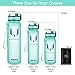 MAIGG Best Sports Water Bottle - 17oz & 32oz - Eco Friendly & BPA-Free Plastic - Fast Water Flow, Flip Top, Opens 1-Click - Reusable Leak-Proof Lid