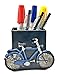 Bellaa Pen Pencil Holder Storage Cell Phone Stand Desk Office Organizer Container Cup Pot Multi Purpose Caddy Vintage Old World Book Box Library Gift (Library)