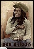 Bob Marley (Sitting, Rolling Joint) Music Poster Print - 24x36 People Poster Print, 25x35