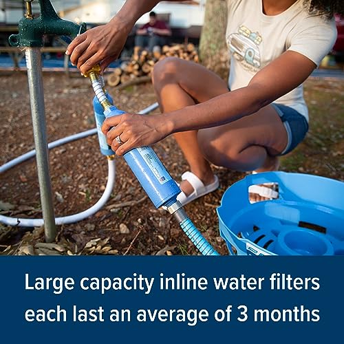 Camco TastePURE Camper/RV Water Filter Inline Water Filter Reduces Bad Taste, Odor, Chlorine