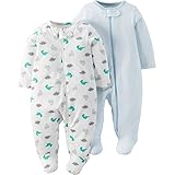Child Of Mine by Carter's Baby Boy Sleep N Play, 2-Pack, Dinos & Blue