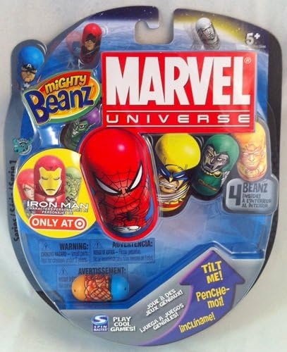 Mighty Beanz Marvel Universe Target Iron Man Specially Marked Package 4 Beanz Amazon Sg Toys