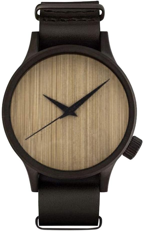 Wood Watch, Genuine Leather Strap, Handmade Quartz Watches, Zebra Wood Men's Women's Wrist Watch