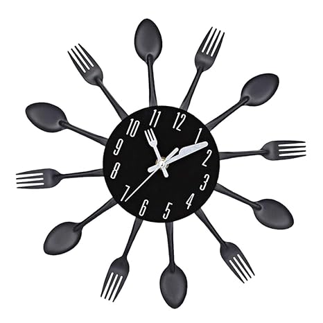 Buy Flameer Kitchen Cutlery Wall Clock With Forks And Spoons For