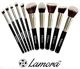 Lamora Kabuki Brush Set (Black and Pink)
