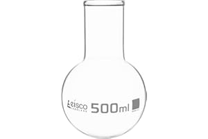 Boiling Flask, 500ml, Borosilicate Glass, Wide Neck, Round Bottom - Eisco Labs