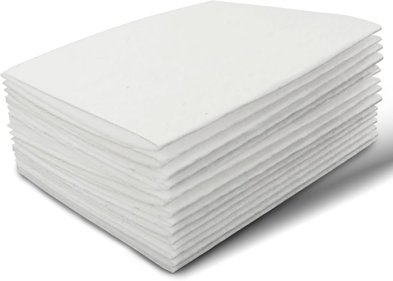 Divina Vitae Felt Sheets 7x11 10Pcs White Black for Crafts DIY Sewing