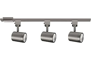 WAC LIGHTING Charge 8010 LED 27W 3 Light Track Kit with Floating Canopy Feed and 4Ft Track with End Caps 5-CCT Selectable Heads Fully Dimmable in Brushed Nickel