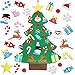 Garma DIY Felt Christmas Tree Set with 41 Ornaments, Christmas Felt Craft Kits Xmas Wall Hanging Decorations for Kids Toddler Gifts Party Supplies