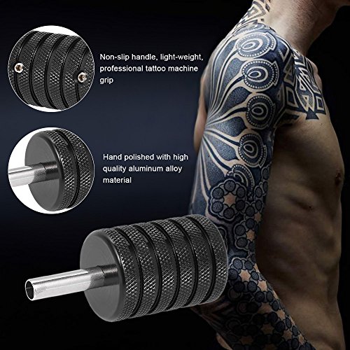 Tattoo Tips Stainless Steel Grip - BoChang 22Pcs Tattoo Stainless Steel Tip Kit with 3Pcs Mixed Tattoo Machine Tubes Handle Grips Tattoo Tip Kits Assorted Round/Flat/Diamond Tip RT FT DT for Tattooing - Thumbnail 5