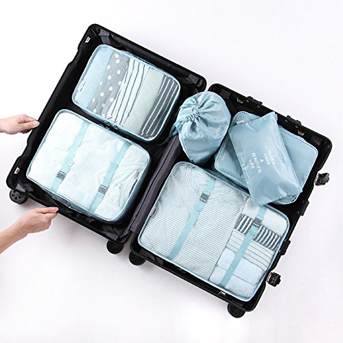 OEE 7 pcs Luggage Packing Organizers Packing Cubes Set for Travel