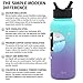 Simple Modern 22 oz Summit Water Bottle with Straw Lid - Vacuum Insulated Powder Coated Reuseable Thermos 18/8 Stainless Steel Flask - Tropical Seas