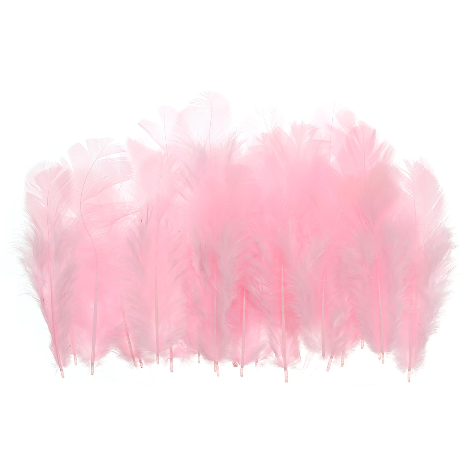 PATIKIL 1.5-3 Inch Saddle Hackle Rooster Feather, 300 Pcs Bulk Natural Feathers Fluffy Craft Feathers for Dream Catcher Earrings Pendant, Pink