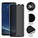 OZOP E-COMMERCE 3D Galaxy S8 Screen Protector Privacy Anti-spy Tempered Glass Screen Film 9H Hardness Anti-Scratch Anti-Peep Shield for Samsung Galaxy S8, Easy Install Bubble Free (Black)