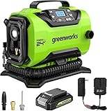 Greenworks 24V Cordless Tire Inflator, 160 PSI
