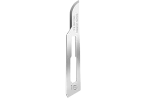 SWANN-MORTON Swann Morton Surgical Scalpel Blade #15 - Professional Grade Tools for Surgeons & Dentists, Sterile, Stainless Steel - Individually Wrapped, Box of 100
