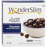 WonderSlim Weight Loss Meal Replacement Sweet Poppers Snacks - High Protein, Low Carb, Trans Fat Free, Gluten Free, Aspartame Free - Chocolate - 1 Box (7ct)