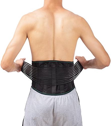Lumbar Back Spinal Spine Waist Brace Support Belt Corset Stabilizer Cincher Tummy Trimmer Trainer Weight Loss Slimming Body Shaper Abdominal Binder Belly Postpartum Postnatal Band Wrap Strap Pad (XL)