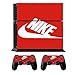 Skins for PS4 Controller – Decals for Playstation 4 Games – Stickers Cover for PS4 Console Sony Playstation Four Accessories PS4 Faceplate with Dualshock 5 Two Controllers Skin -Red & Whitethumb 1