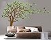 Large Tree Blowing in The Wind Tree Wall Decals Wall Sticker Vinyl Art Kids Rooms Teen Girls Boys Wallpaper Murals Sticker Wall Stickers Nursery Decor Nursery Decals (Brown and Green)