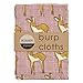 Milkbarn Organic Burp Cloths, 2 Pack (Purple Hummingbird and Purple Hedgehog)