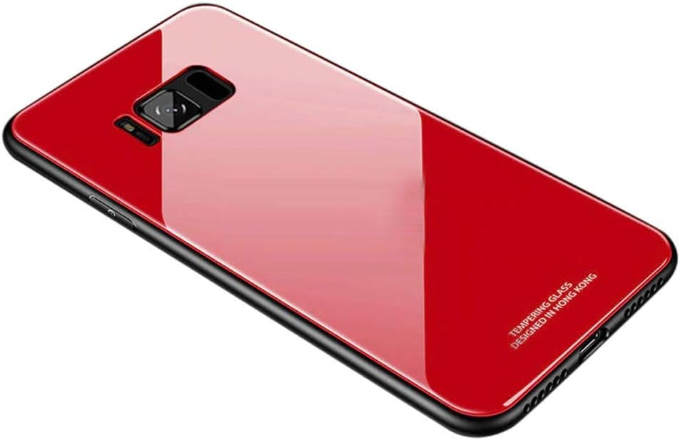 XTRON [Premium Glass] Back Case Cover for Samsung Galaxy S8 Plus | Glass Cover with Side Silicone Covers and Cases for Galaxy S8 Plus Back Cover - Ruby Red