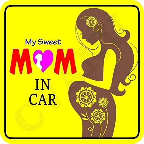 Cvanu Mama in Car Safety Warning Car Sticker cv008 Cvanu Mama in Car Safety Warning Car Sticker cv008