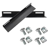 Hruibroxia 19-inch 1U Rack Mount Rails L-Shape 1 Pair for 600mm Cabinets | with Mounting Screws, fit 600mm-deep cabinets &amp; open frames, ideal for switches, wire organizers and compact servers.