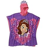 Disney Sofia The First Girl Hooded Poncho Pajama One Size Fits 6 to 10