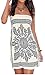 QegarTop Women Coverup Summer Strapless Beach Dress Swimwear Boho Bathing Covers Beige