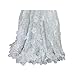 LaceQin5 Yards 3D Swiss Yarn Lace Wedding African Lace Fabric French Royal Lace Fabric (Silver)