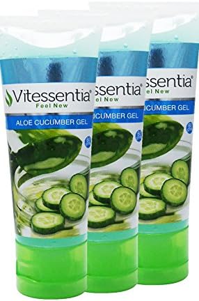 Vitessentia Aloe Cucumber Skin Gel 60gms Pack of 3, Combination of Aloe Vera & Cucumber, Paraben Free