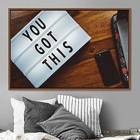 signwin Framed Canvas Wall Art Pressed Quotes 3D...