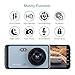 CAIDROX Dual Dash Cam, DashCam Front and Rear View Camera 1296P FHD 4 inch IPS Touch Screen 170° Wide Angle Dash Camera for Cars with Night Vision
