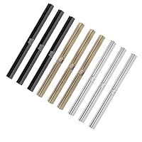 CUTICATE Set of 9pcs Women 19cm Purse Frame Bar, Edge Wallet Strip Clasp, Metal Openable Making Parts