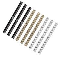 CUTICATE Set of 9pcs Women 19cm Purse Frame Bar, Edge Wallet Strip Clasp, Metal Openable Making Parts