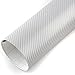 PEATOP Carbon Fiber Vinyl Wrap Bubble Free Air Release 4D Texture Sheet Roll Film Anti-Wrinkle Silver (60